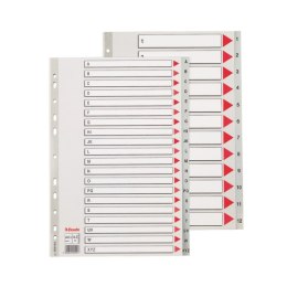 Przekładki plastikowe szare PP alfabetyczne A4 Esselte, A-Z maxi, 100129