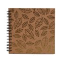 Album na spirali, 20x20cm, złote liscie, 30 ark, kremowe, 180 g/m2, Happy Color HA 7631 2020-GC30