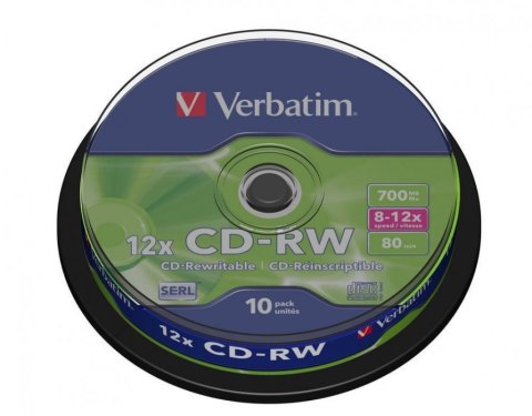Płyta CD-RW VERBATIM CAKE(10) 700MB x12 43480