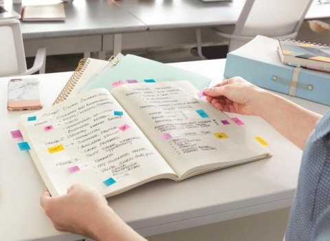 Zakładki indeksujące POST-IT_ (680-R2EU), PP, 25,4x43,2mm, 2x50 kart., czerwone