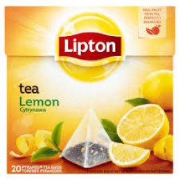 Herbata LIPTON PIRAMID LEMON cytryna (20 saszetek) czarna
