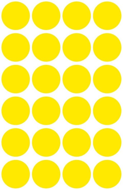 Kółka do zaznaczania żółte 3007 Q18 4 ark. Avery Zweckform