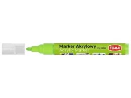 Marker akrylowy, fibrowa końcówka okrągła 2-5mm, zielony jasny metalic TO-402 Toma