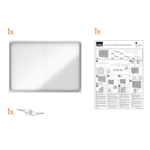 Gablota magnetyczna zewnętrzna Nobo Premium Plus 18xA4 (drzwiczki przesówne) 1902571