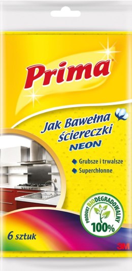 Ściereczki PRIMA Neon, 6szt., mix kolorów 3M