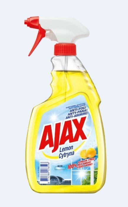 AJAX Płyn do mycia szyb, 500 ml, zapach cytrynowy (LEMON), z rozpylaczem (76596)