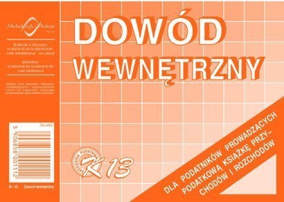 Dowód wewnetrzny A6, 50 kartek offset, 10-K13 DOTTS