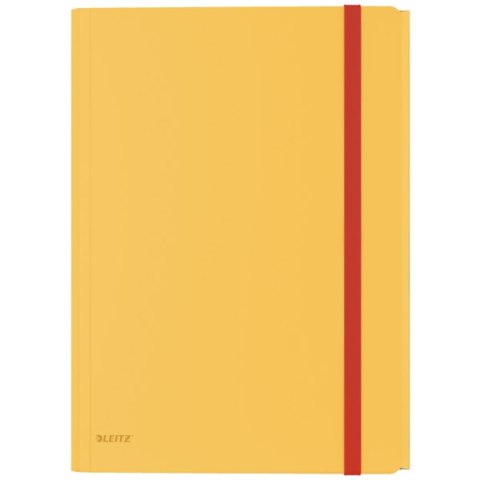 Teczka z gumką i kieszonką Leitz Cosy, PP, żółta 46190019 A4