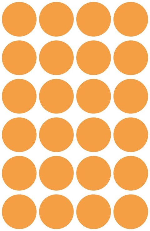 Kółka do zaznaczania pomarańczowe neon 3173 Q18 4 ark., Avery Zweckform (X)