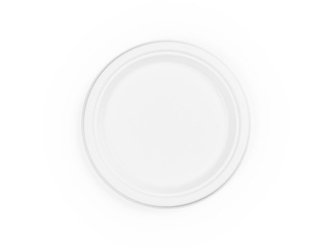 Talerz z trzciny cukrowej okrągły 23cm, biały, op. 50 szt. 100% biodegradowalny 45190/35010
