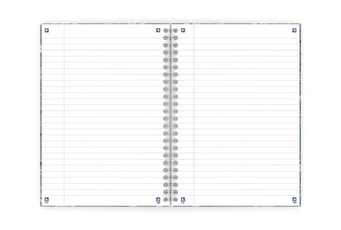 Kołonotatnik A5 60 kartek linia/tagi Floral Oxford 400094953