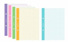 Wkład do segregatora A5 50k kolorowy margines kratka WKDOSEA5F Interdruk