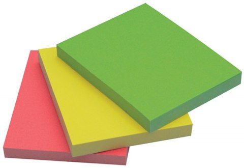 Bloczek samoprzylepny Q-CONNECT, 38x51mm, 3x50 kart., neon, mix kolorów KF01224