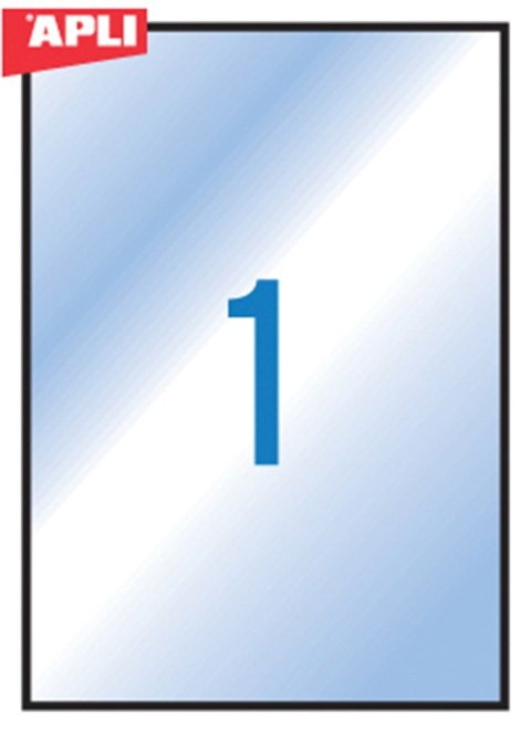 Etykiety 10053 210*297 poliestrowe przezroczyste (10) APLI