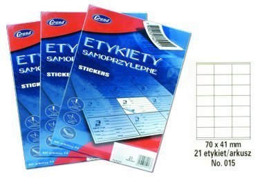 Etykiety samoprzylepne 70x41 mm GRAND 150-1042 No. 015 (100ark)