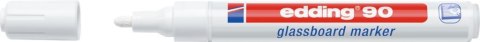 Marker EDDING do tablic szklanych biały 90/049/b ed suchościeralny
