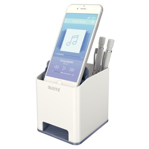 Kubek na długopisy LEITZ WOW biały ze wzmacniaczem dźwięku 53631001