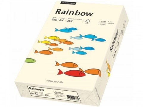Papier xero kolorowy A4 160g kremowy R03 (250 arkuszy) RAINBOW 88042257