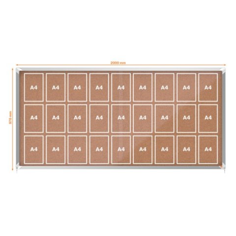 Gablota korkowa Nobo Premium Plus 27xA4 (drzwiczki przesówne) 1915333