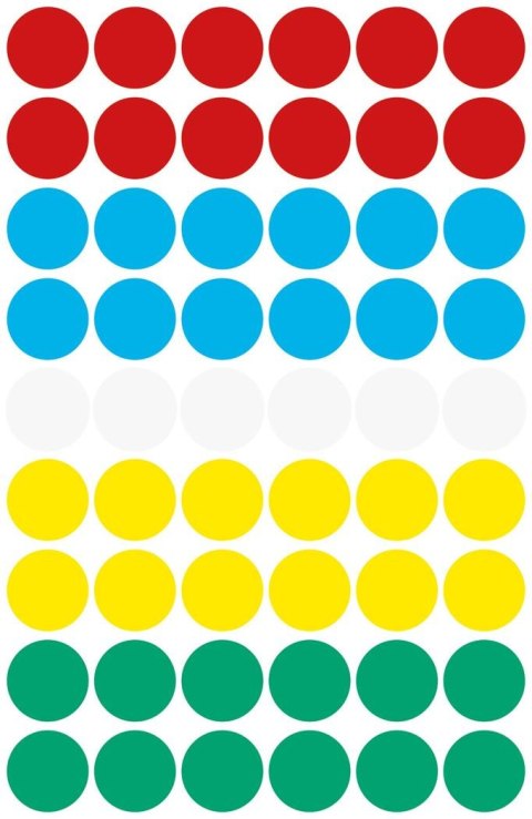 Kółka do zaznaczania mix kolorów 3088 Q12 a ark Avery Zweckform