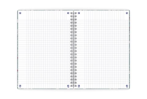 Kołonotatnik B5 60 kartek kratka/tagi Floral Oxford 400094955