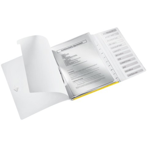 Teczka segregująca 12 przekładek PP Leitz WOW, żółta 46340016