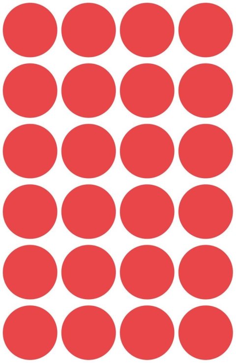 Kółka do zaznaczania czerwone Q18 4 ark Usuwalne, Avery Zweckform 3595