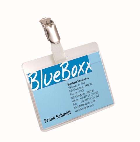 Identyfikator 60x90 mm z klipem Przezroczysty 810619 DURABLE