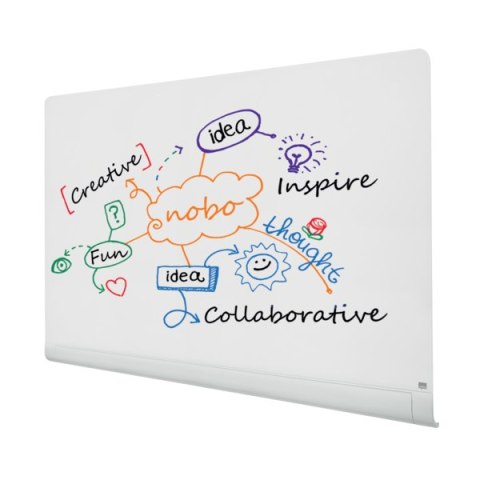 Szklana tablica Nobo Impression Pro z zaokrąglonymi rogami 1900x1000mm, lśniąca biel 1905193