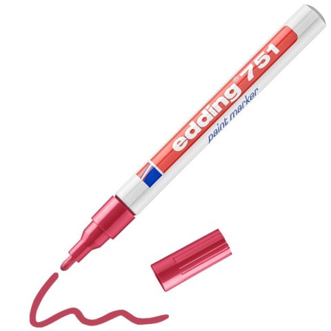 Marker lakierowy 1-2mm 751 czerwony EDDING końcówka okrągła SALE