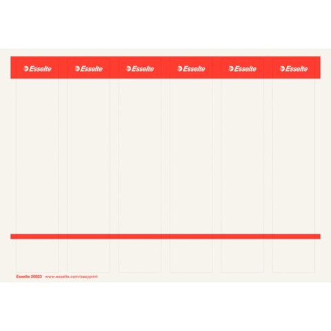 Etykiety do segregatorów 36x192mm(10x6) białe samop. ESSELTE 20823