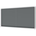 Gablota filcowa Nobo Premium Plus 27xA4, szara (drzwiczki przesówne) 1915339