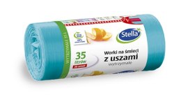 Worki na śmieci z uszami wytrzymałe 35L 30szt. niebieskie (HD-LD) STELLA
