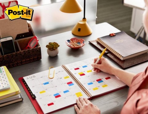 Zakładki indeksujące POST-IT do archiwizacji (676-AYPV), PP, silne, 16x38mm, 4x10 szt., mix kolorów