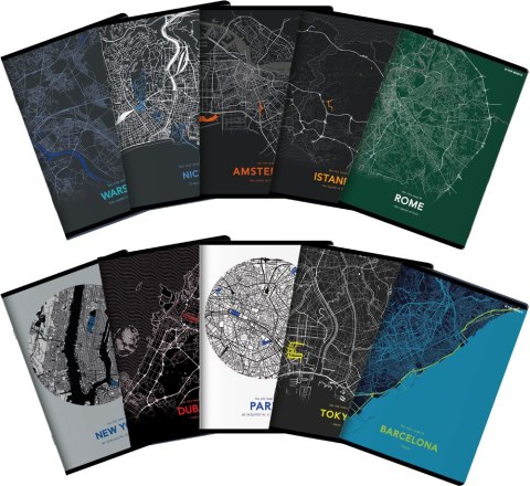 Zeszyt_TOP 2000 MONOCHROME MAPPING A5 80k 70g mix linia z marginesem 400157937