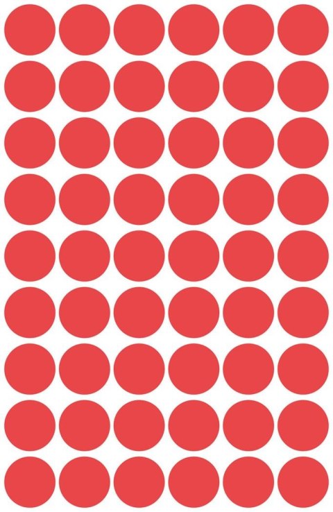 Kółka do zaznaczania 3141 Q12 5ark. czerwone trwałe, Avery Zweckform