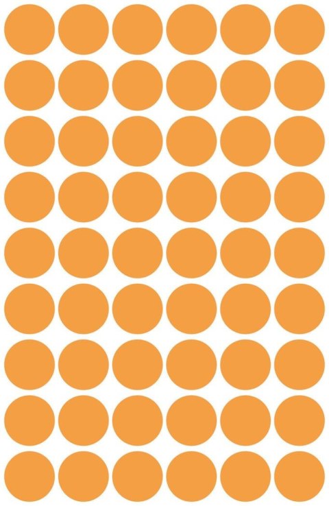 Kółka do zaznaczania pomarańczowe neon 3148 Q12 5 ark, Avery Zweckform