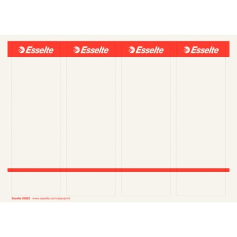 Etykiety do segregatorów 59x192mm(10x4) białe samop. ESSELTE 20822