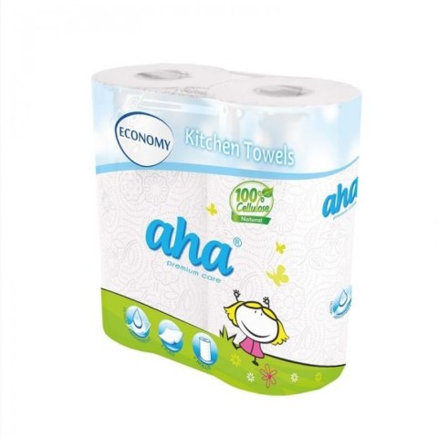 Ręcznik w roli AHA ECONOMY 2 warstwy (2 rolki) biały