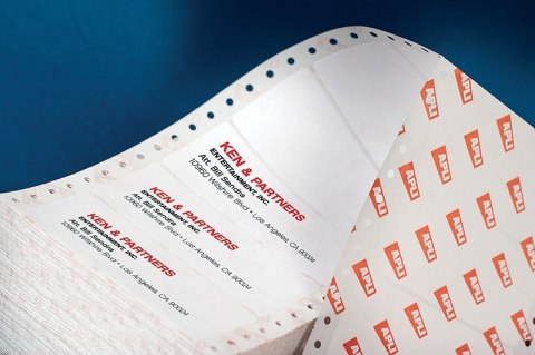 Etykiety do drukarek igłowych, 88,9X36MM, 2 kolumny, prostokątne, AP15 88.9*36 APLI