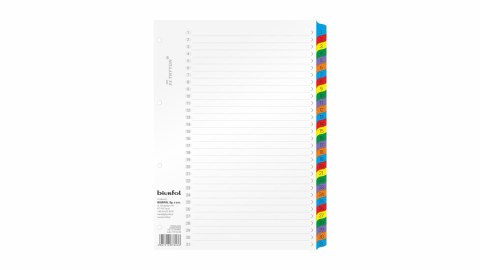 Przekładki laminowane A4 1-31 numeryczne TRY-04-08 Biurfol