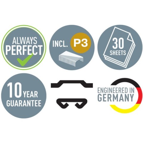 Zszywacz Leitz Cosy, żółty, 30 kartek, 10 lat gwarancji 55670019 .