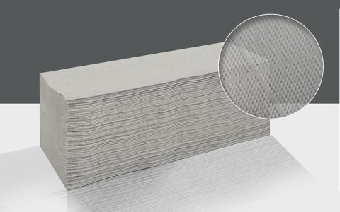 Ręczniki składane V ECONOMIC szare 4000 składek makulatura CLIVER (ZZ) 2226