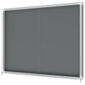 Gablota filcowa Nobo Premium Plus 18xA4, szara (drzwiczki przesówne) 1915338