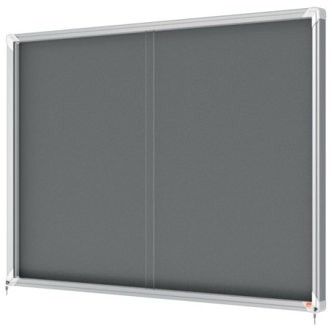 Gablota filcowa Nobo Premium Plus 18xA4, szara (drzwiczki przesówne) 1915338