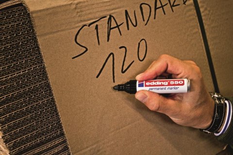 Marker permanentny okrągła końcówka 3-4 mm czarny Edding 550/001/C