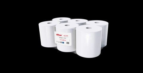 Ręcznik w roli 130/1 (6 rolek) 130m 1warstwa makulatura extra biały CLIVER 5944
