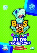Blok kolorowy barwiony w masie ASTRAPAP A3 170g 10 ark BS&Unicorn, 106021008