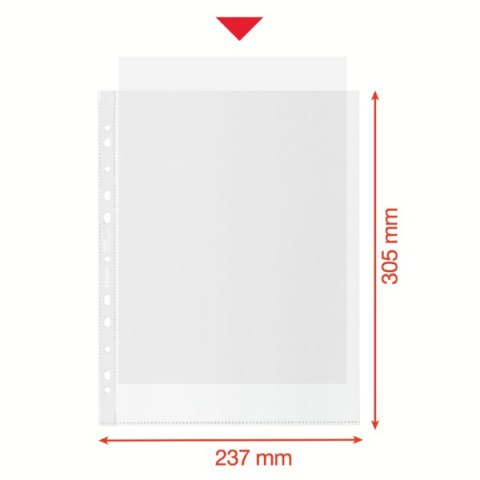Koszulka groszkowa Recycled Premium PP 70 mic. A4 Maxi, w kartonie, 627502 op.50 szt. Esselte