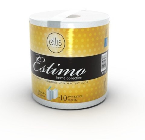 Ręcznik w roli ESTIMO PROFESSIONAL R100/2 100m 2warstwy celuloza 500 listków ELLIS 3087